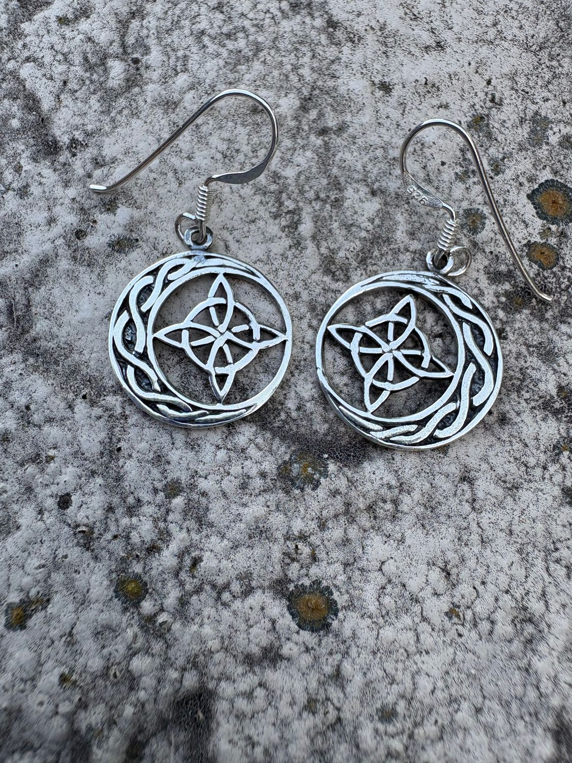 Sterling Silver Witch's Charm, Magic Knot, Hexefus Earrings!