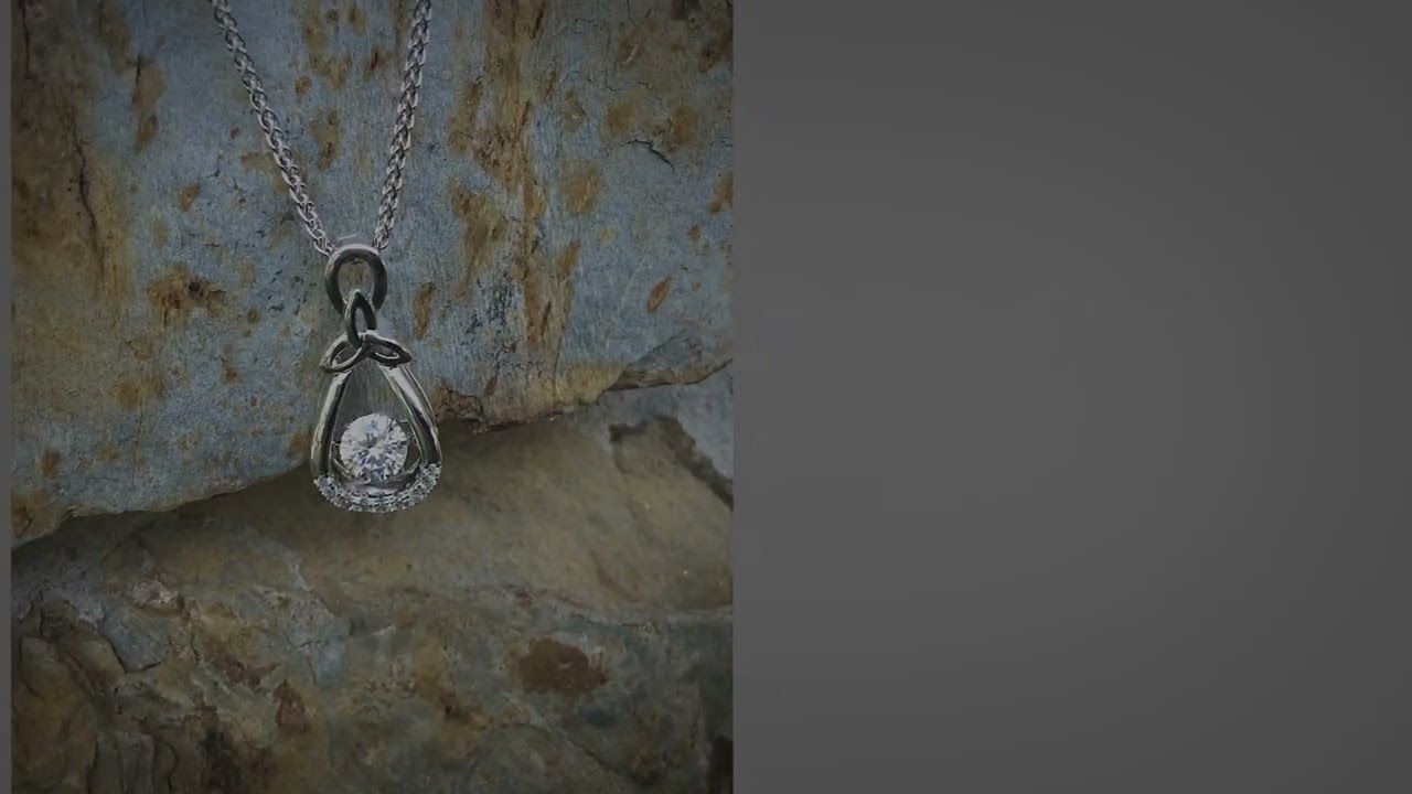 Dancing Stone Trinity Bow Pendant