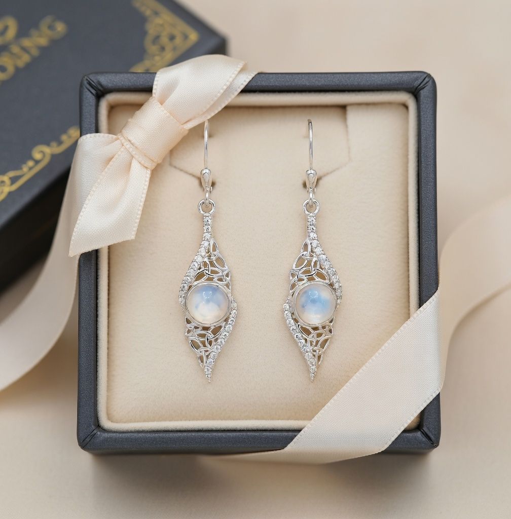 Arian Twisted Trinity Mother of Pearl Earrings