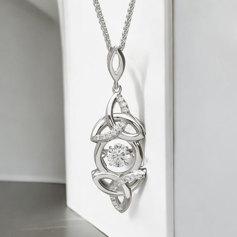 Double Trinity Dancing Stone Pendant