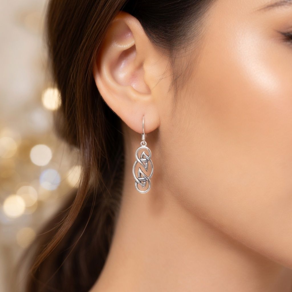 Celtic Knot Silver Earrings - Mor