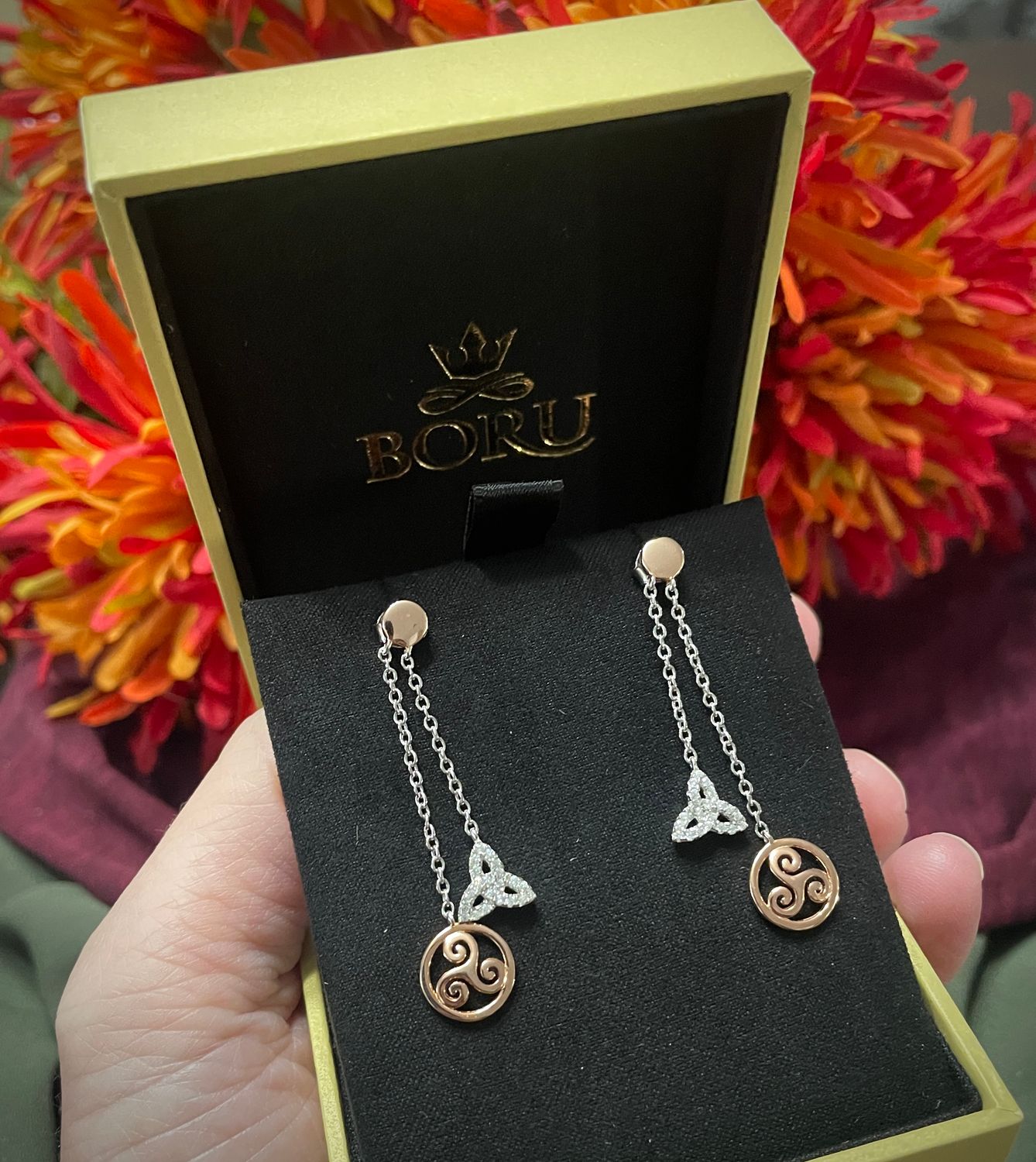Trinity and Triskele Earrings
