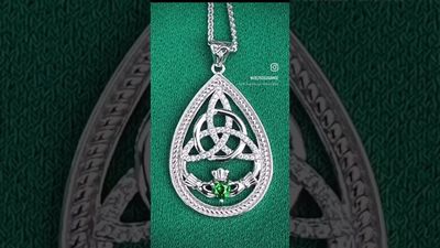 Teardrop Trinity Claddagh Pendant