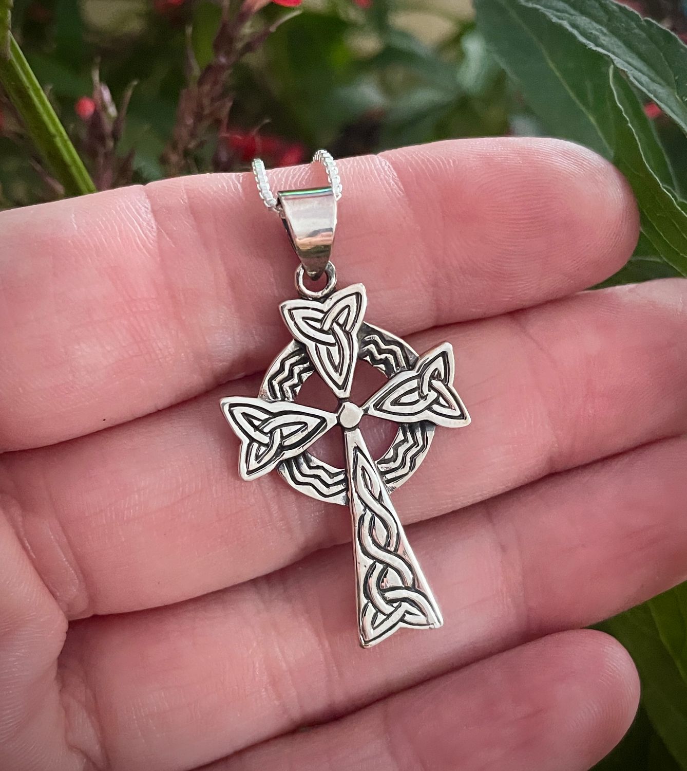 Celtic Cross with Trinity Knots