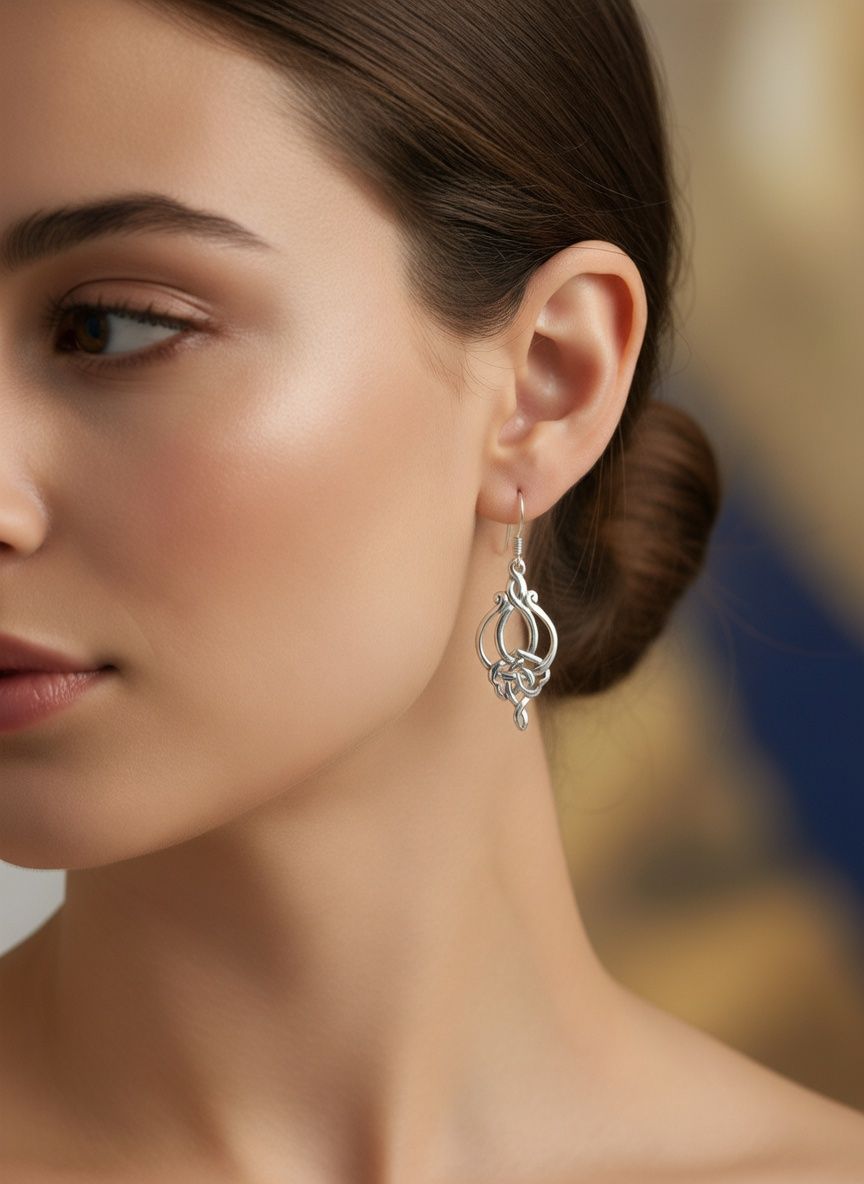 Celtic Knotwork Drop Earrings