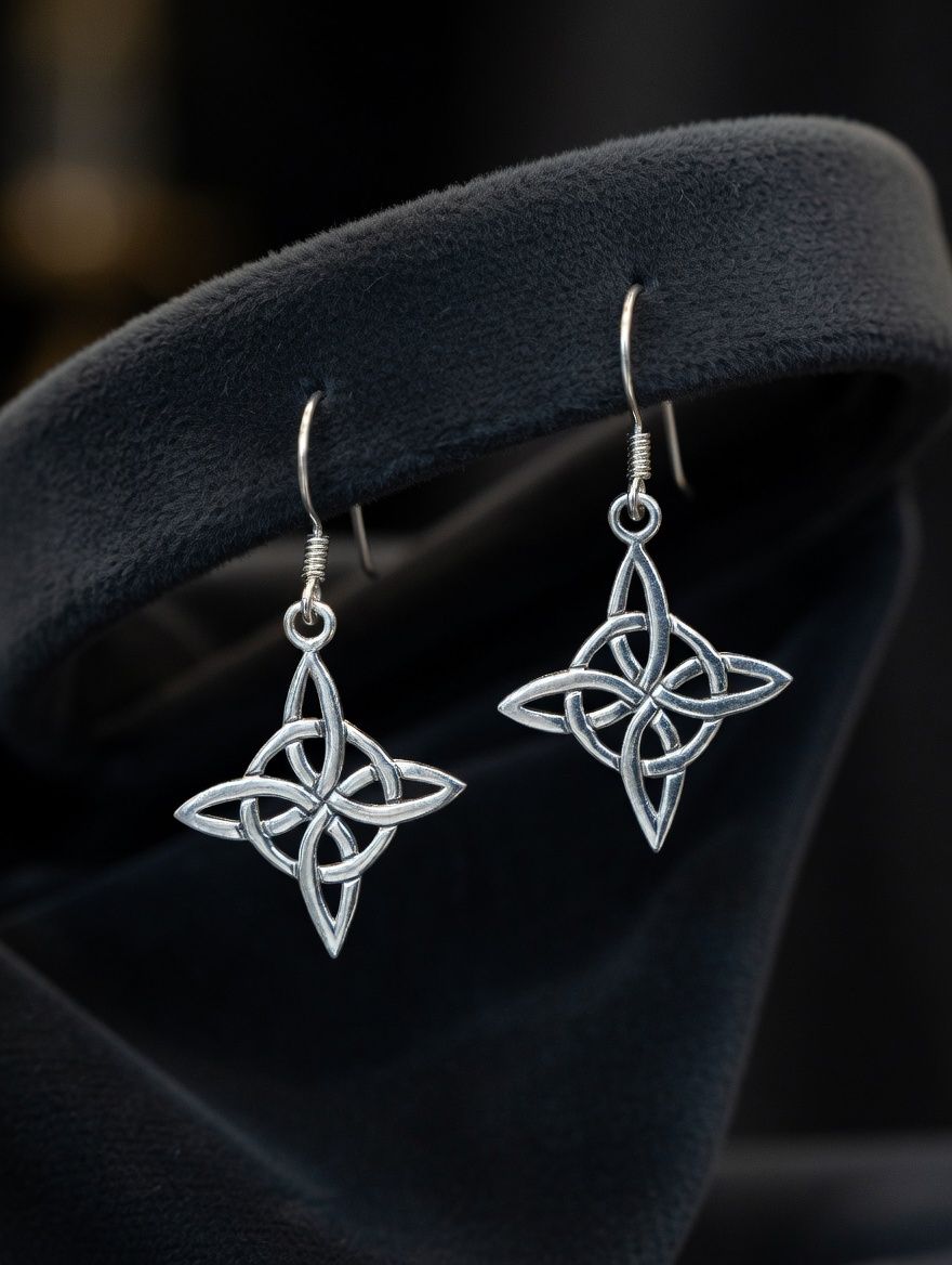 Witch's Knot Hexefus Sterling Silver Earrings