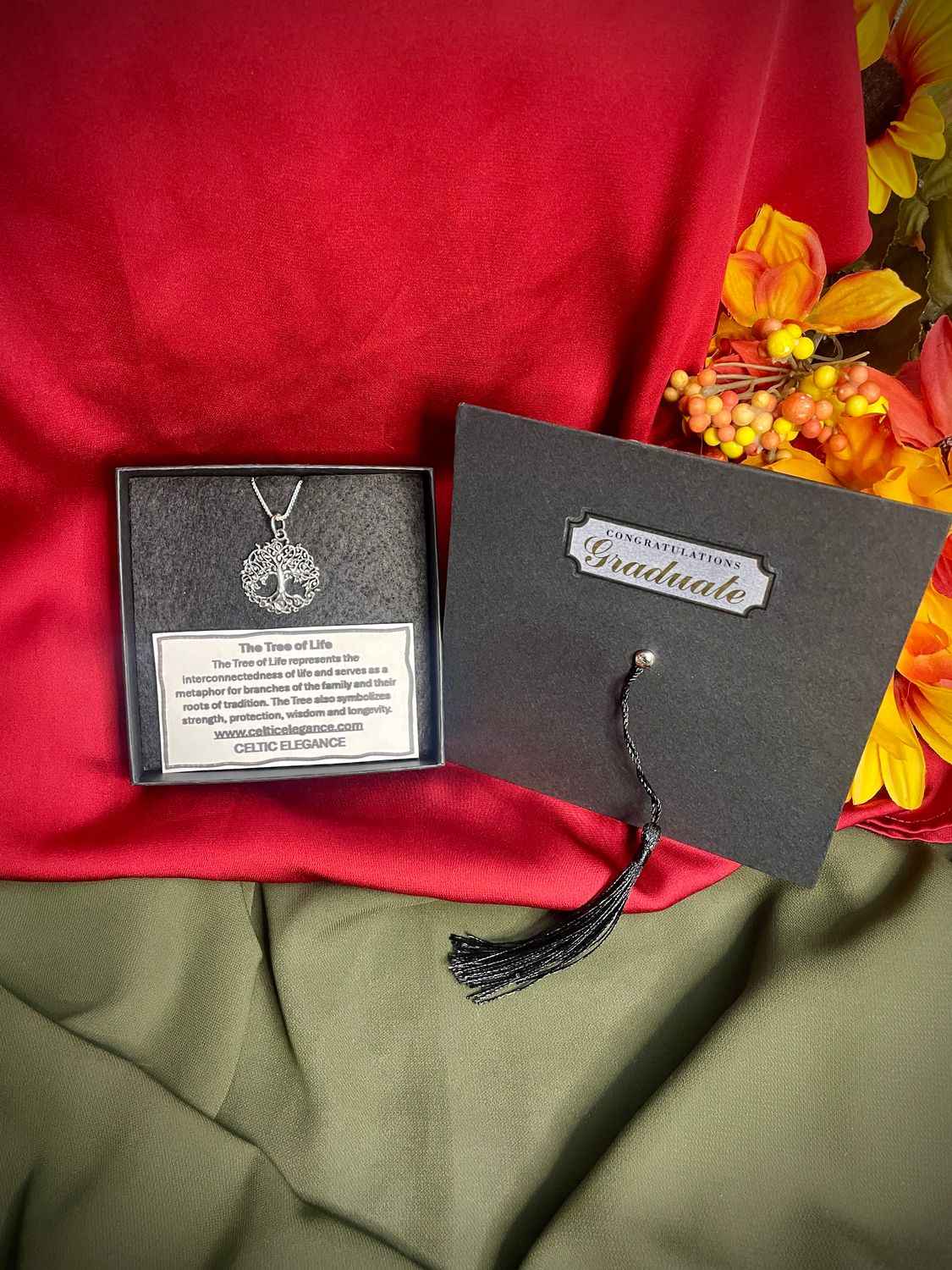 Graduation Tree of Life Gift Cap Box