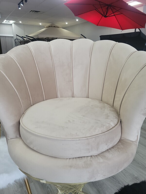 Velvet scalloped chair