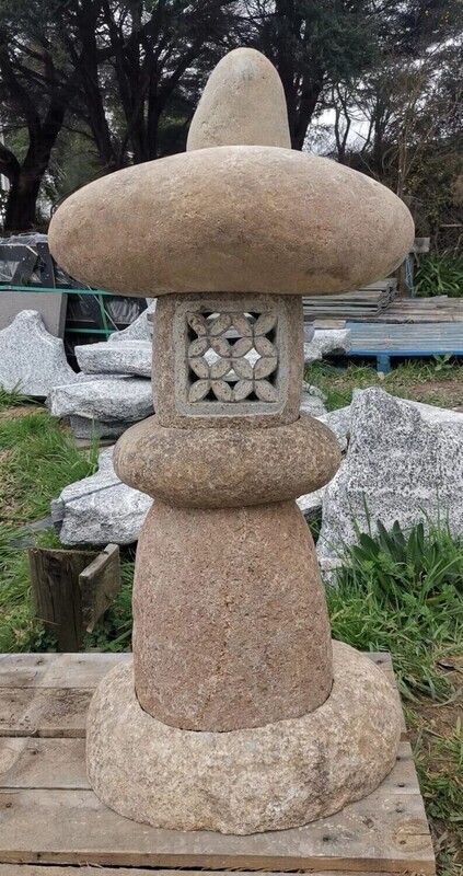 Asthetically Unique Designed Cobblestone Japanese Lantern