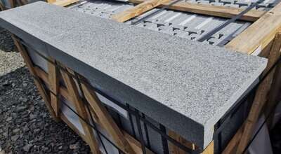 Padang Dark Grey Granite Drop Face Pool Coping - 600x250x25/60