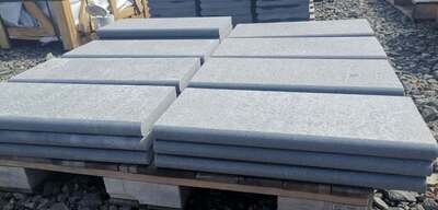 Padang Dark Grey Granite Bull Nose Pool Coping - 600x300x40