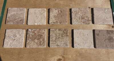 Travertine Tumbled Tile - 100x100x10
