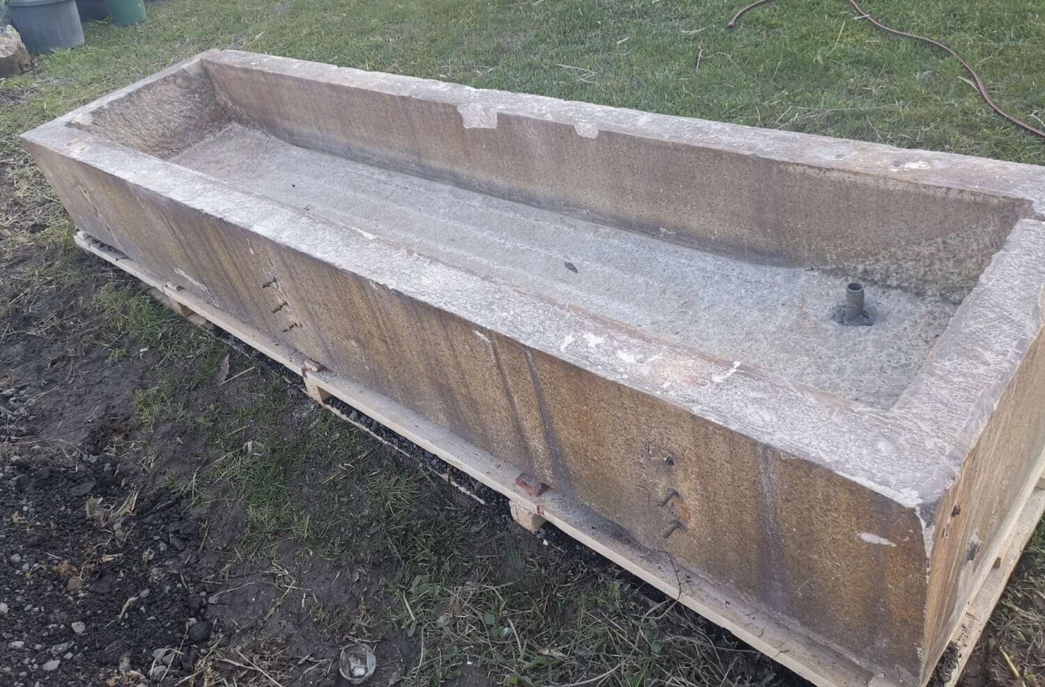 Extra Large Old Stone Trough-3200x830x440