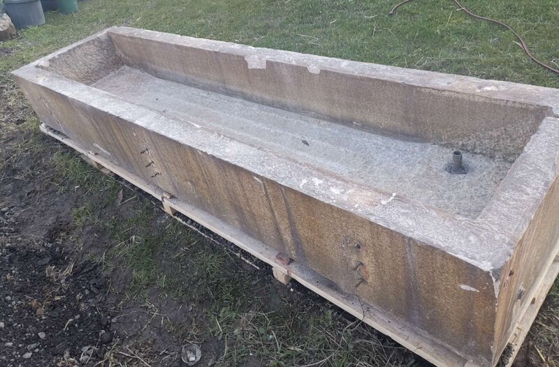 Extra Large Old Stone Trough-3200x830x440