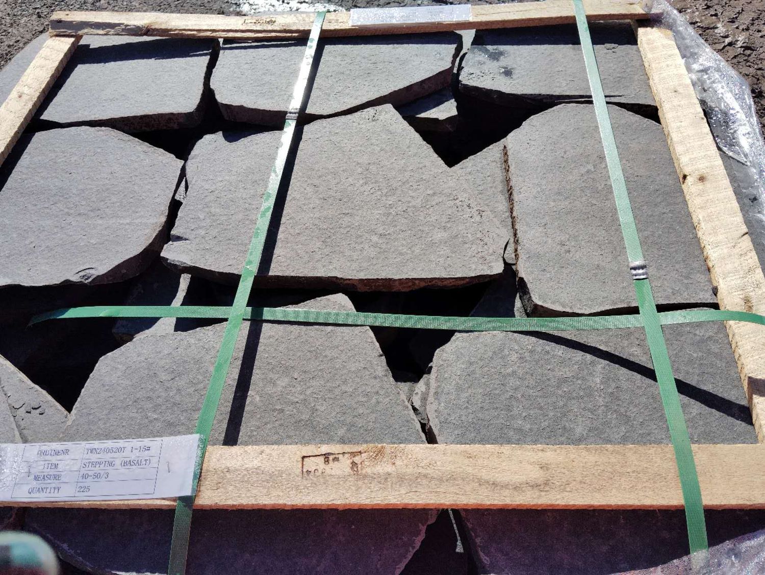 Hexagonal  Basalt Stepping- 400-500x 30mm Thick