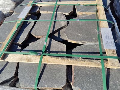Hexagonal  Basalt Stepping / Crazy Paving- 300-400x 30mm Thick