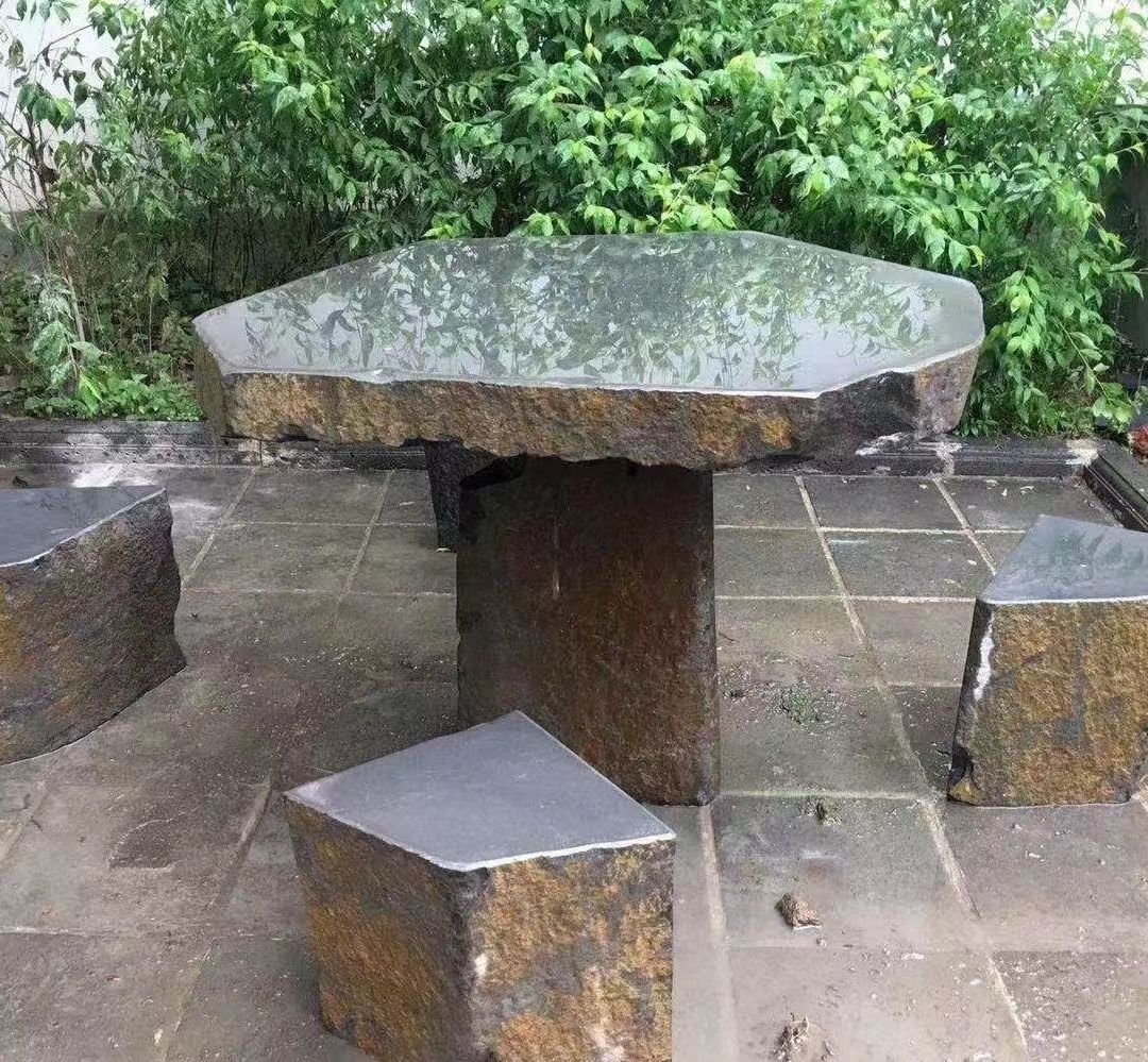 Natural Basalt Table Set
