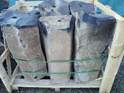 Hexagonal Basalt Ornamental Column-D.35-45cm x 61cm H.