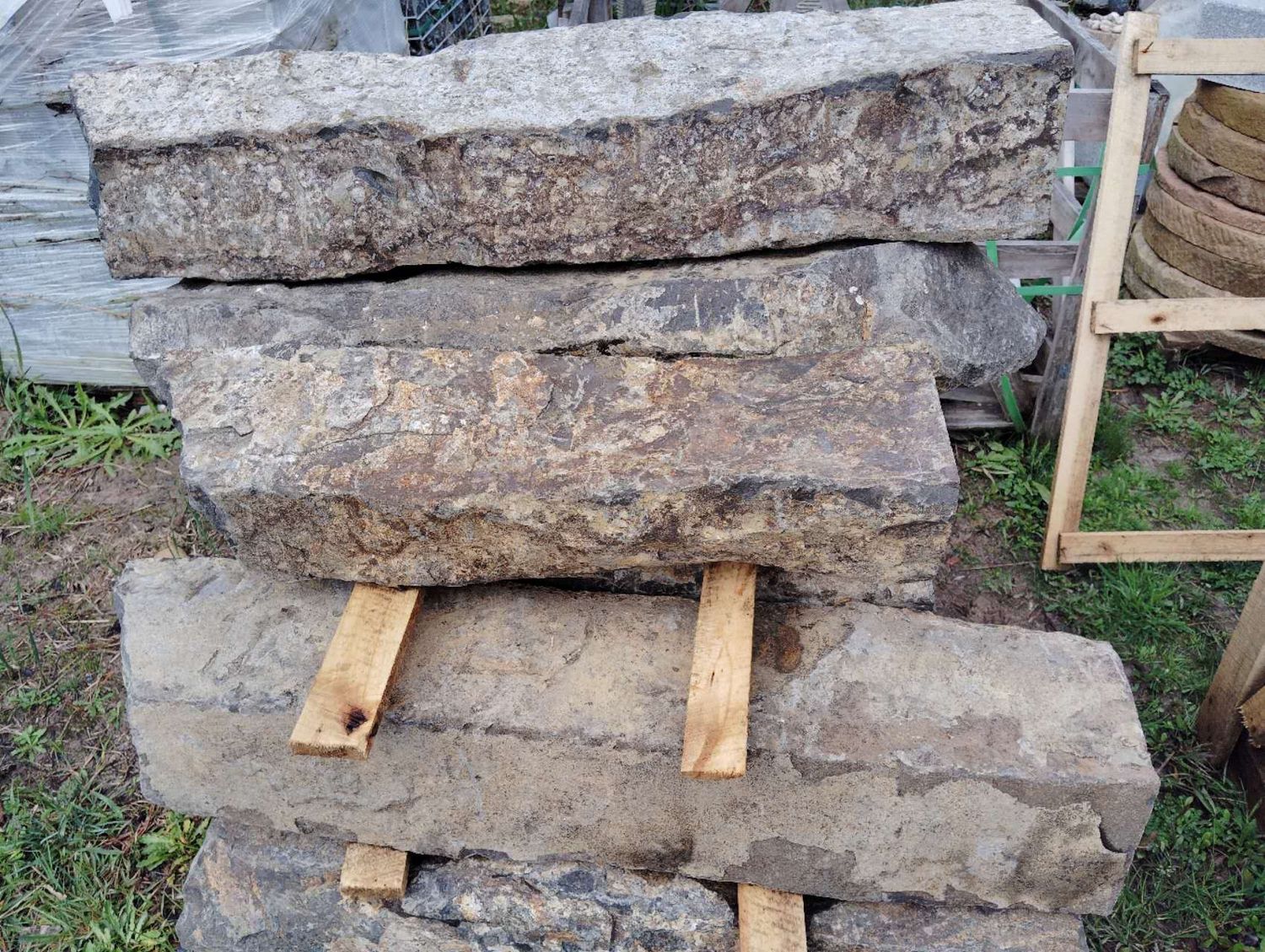 Bulk Sale- 15 Pieces Basalt Garden Ornament Column-D.20-30 X 60-120cm.H