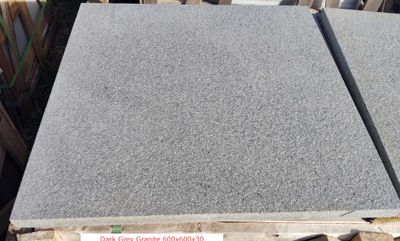 Padang Dark Grey Granite Tile - 600x600x30