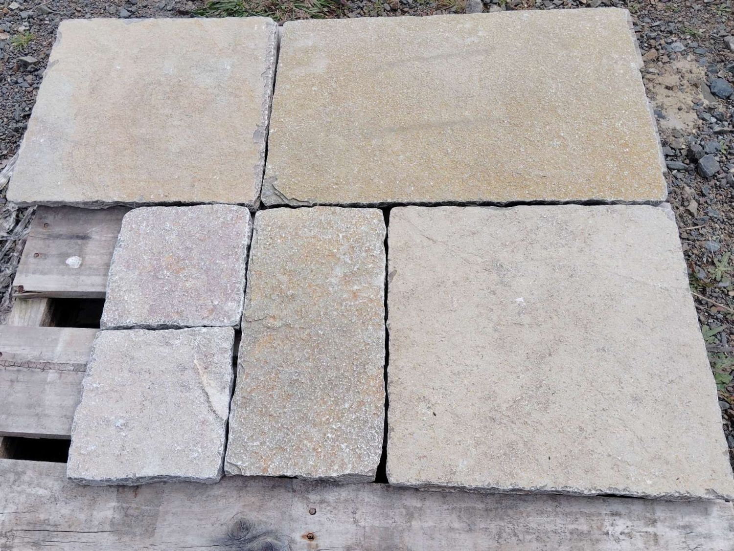 Vintage Appearance Limestone Paver- French Pattern- $60/Set