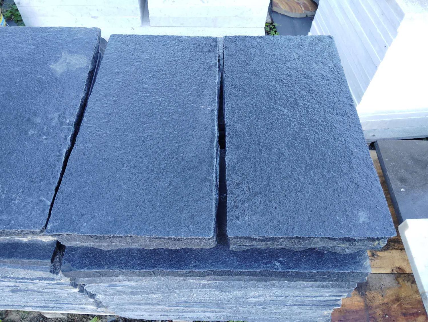 Vintage Appearance Tumbled Edge Black Limestone Paver 600x300x30-$20/piece