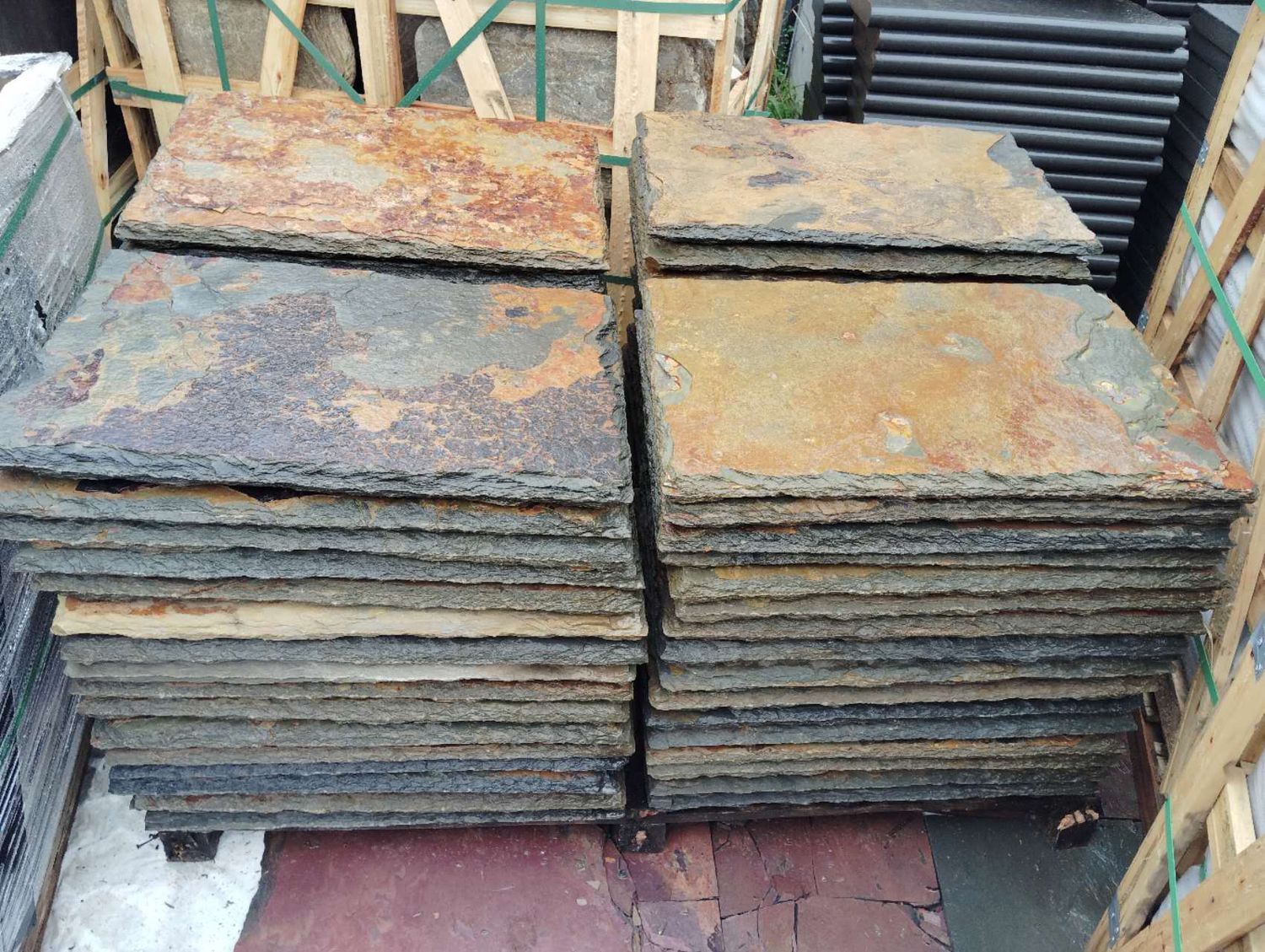 Mixed-Color Peacock Slate Stepping Stone - 400x600x40mm Thickness