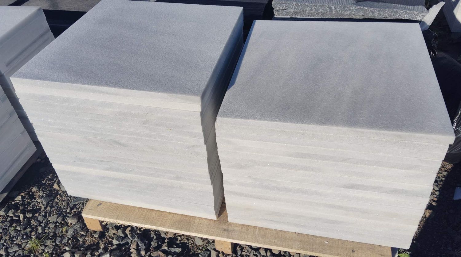 Pure White Quartzite Paver-600x600x25