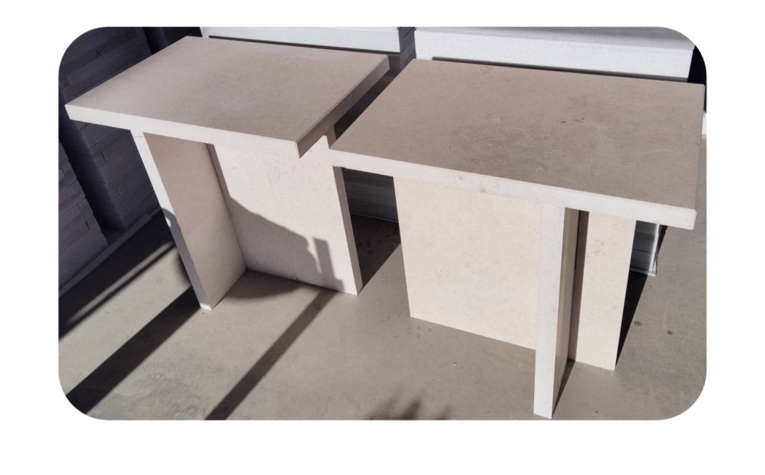 Limestone Side Table