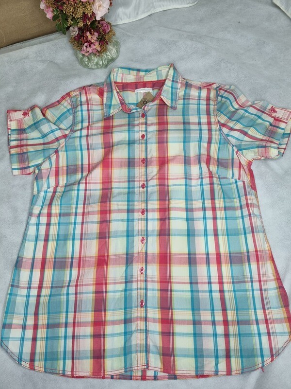CAMISA UNISEX, CUADRILLE, MANGA CORTA.