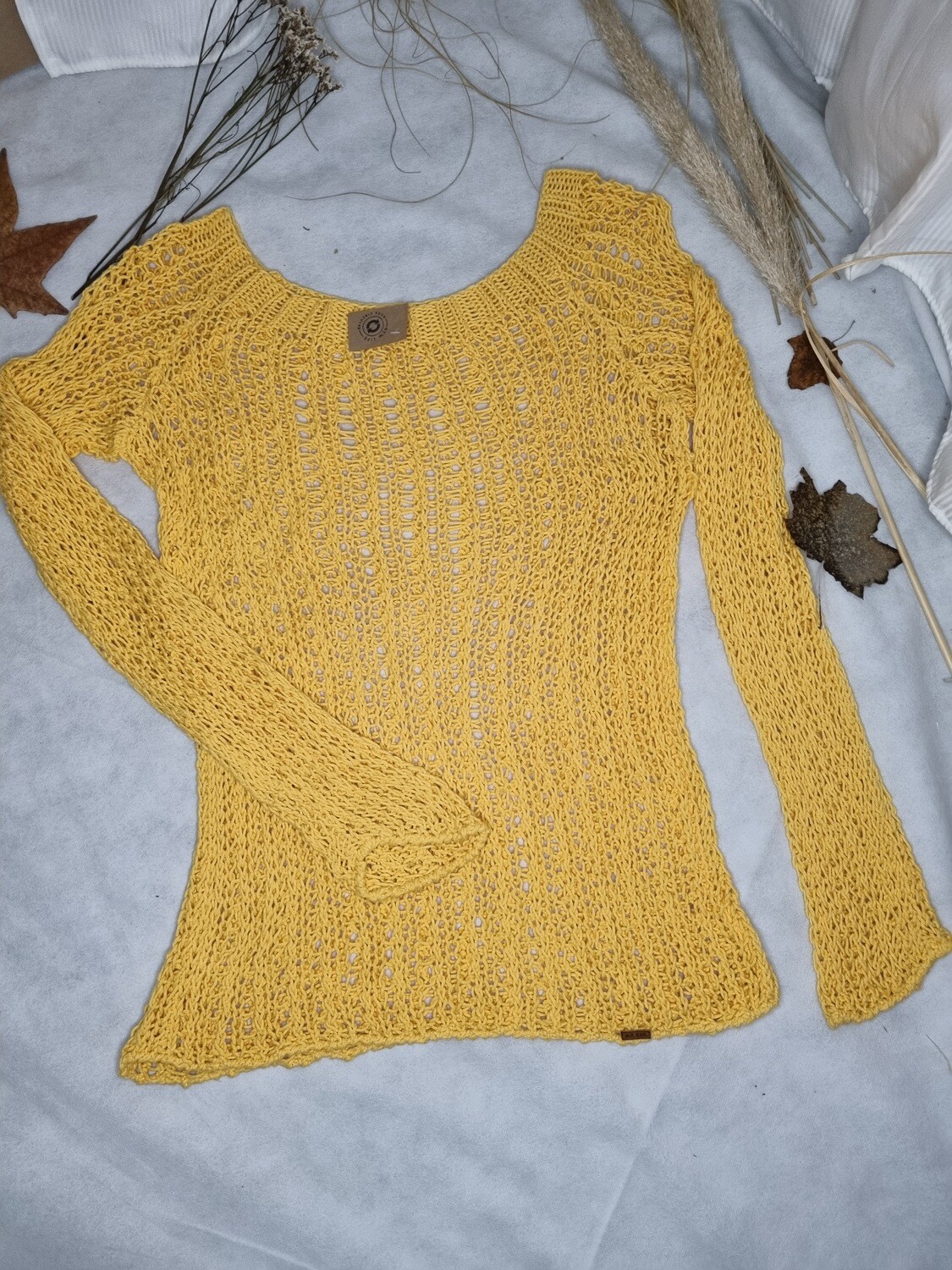 BUZO DE HILO, AMARILLO, MANGA LARGA