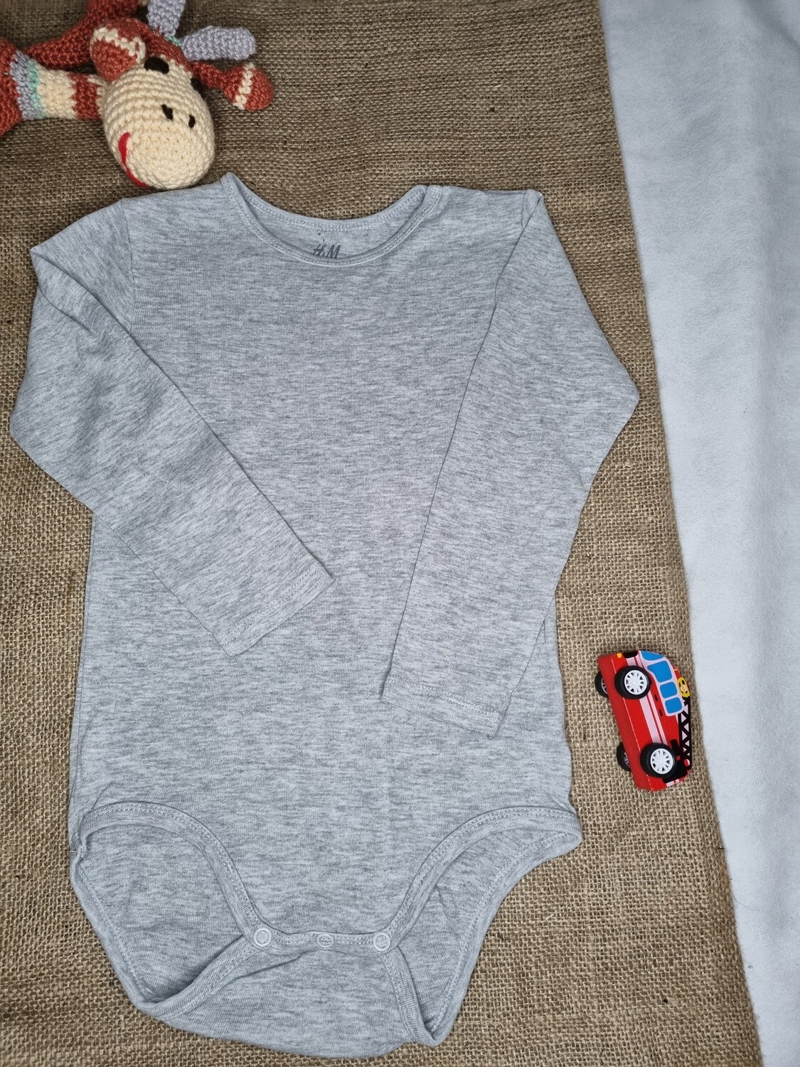 BODY HYM MANGA LARGA COLOR GRIS, TALLE 2/3 AÑOS
