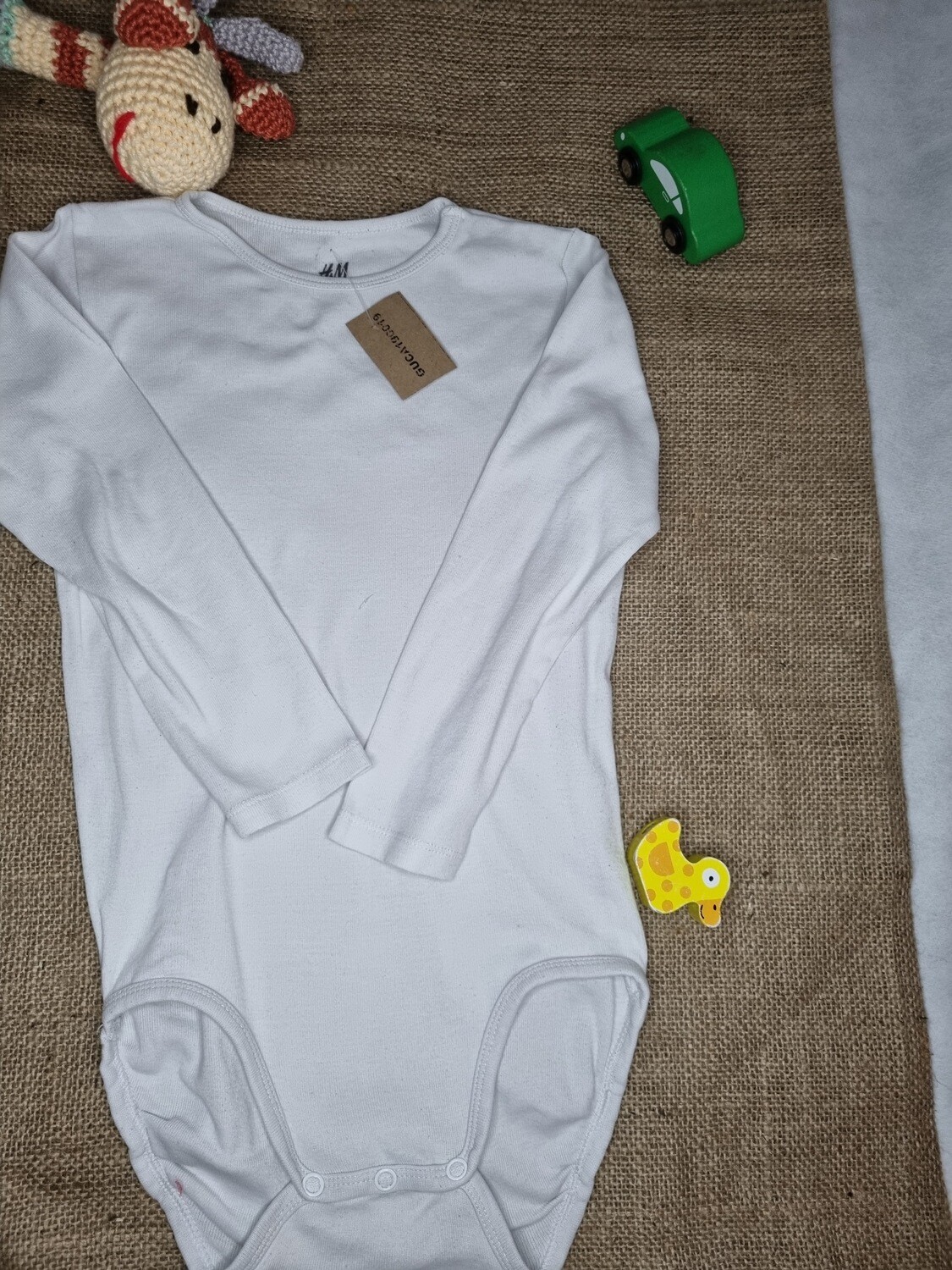 BODY HYM MANGA LARGA COLOR BLANCO, TALLE 2/3 AÑOS