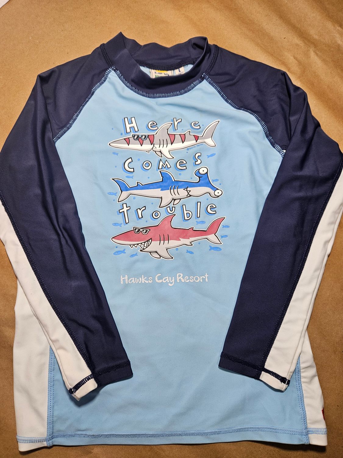 REMERA CON PROTECCIÓN UV, MANGA LARGA, PARA NIÑO 6-8 AÑOS. IMPECABLE - IGUAL A NUEVA
