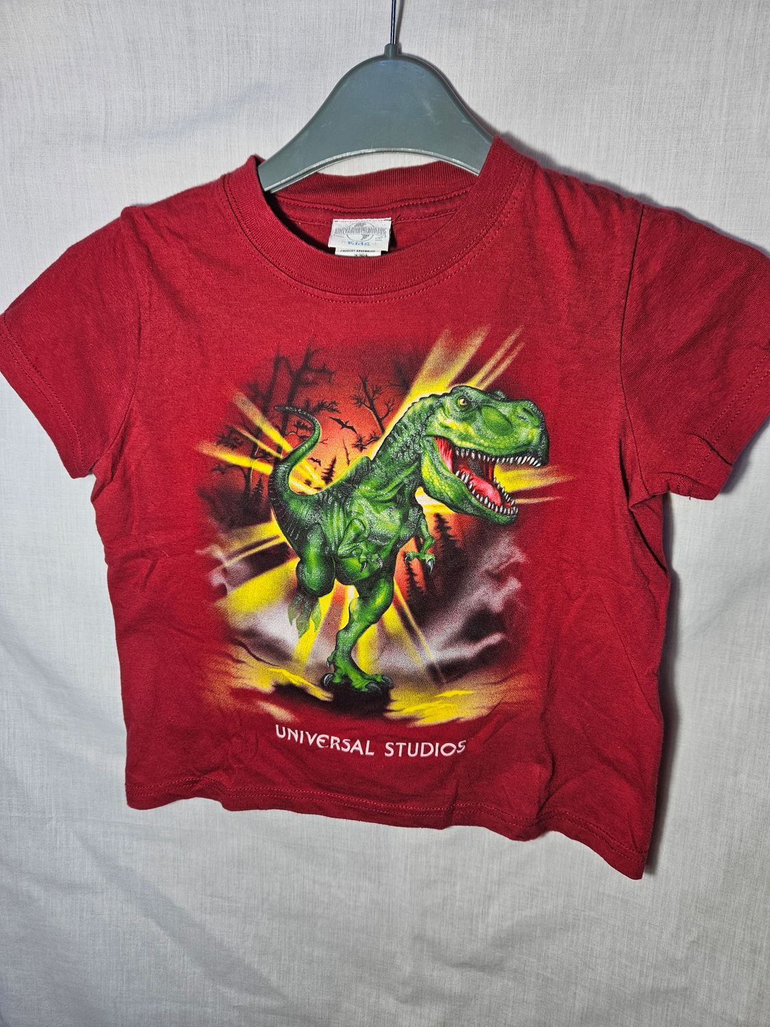 REMERA MANGA CORTA, PARA NIÑO, DISEÑO DINOSAURIO, UNIVERSAL STUDIOS. TALLE 3 AÑOS