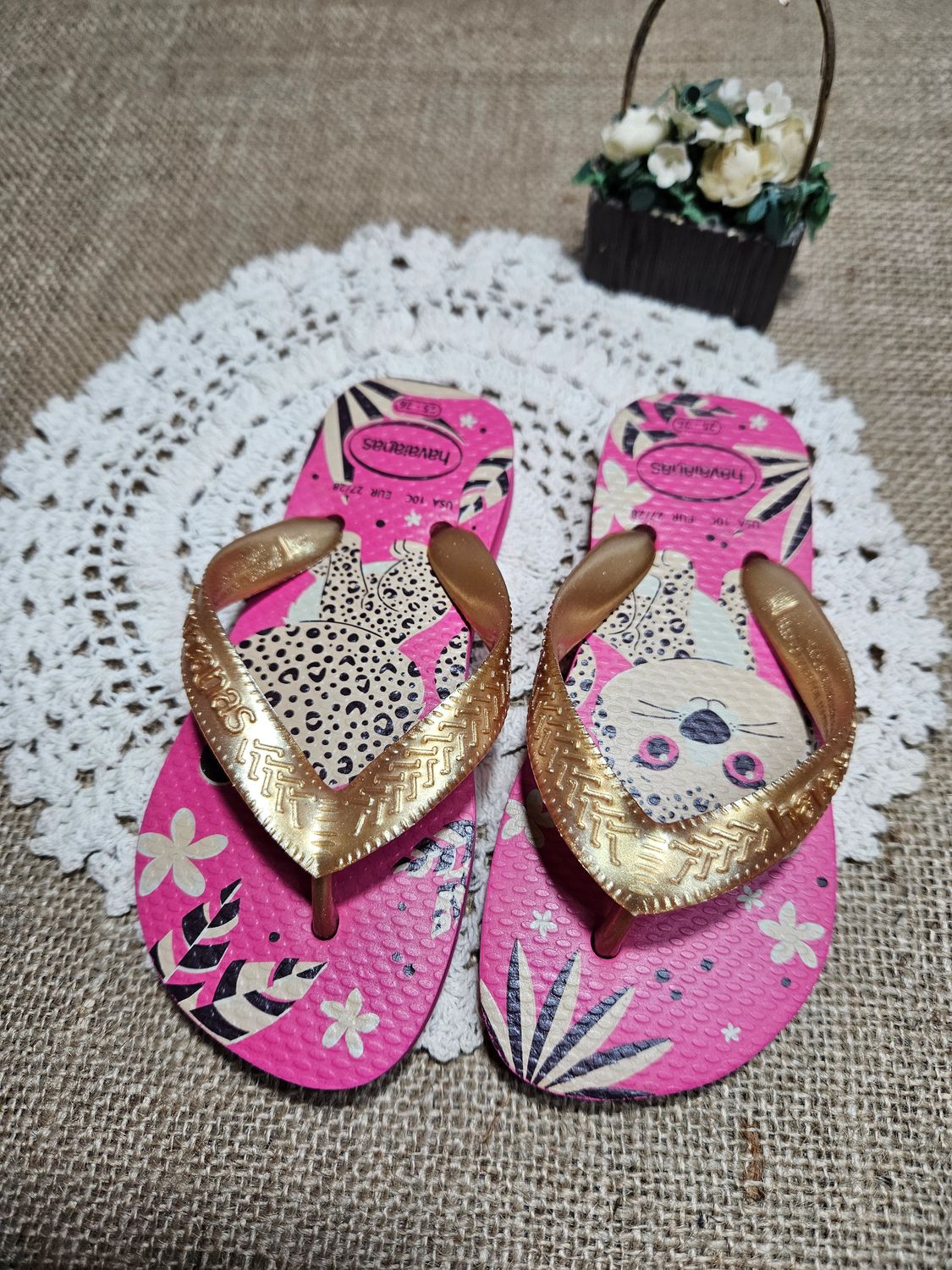 CHANCLETAS HAVAIANAS PARA NIÑA, TALLE 25-26