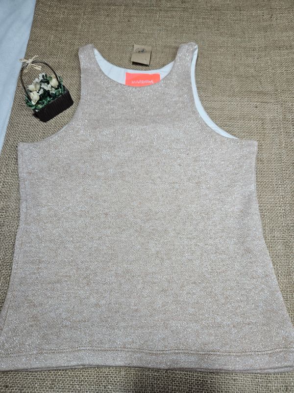 MUSCULOSA PARA DAMA, EN TEJIDO DE PUNTO, CON LUREX. MARCA MARIMBA, TALLE S.