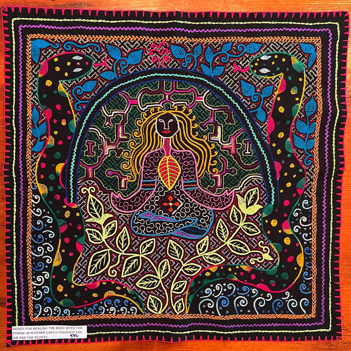 Calling in the Divine Feminine for healing the body with the power of mother earth and the plants. 27” x 28.