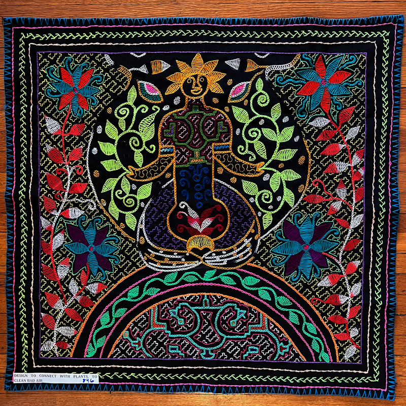 Power of connecting with the plants to heal. 28“ x 28“.