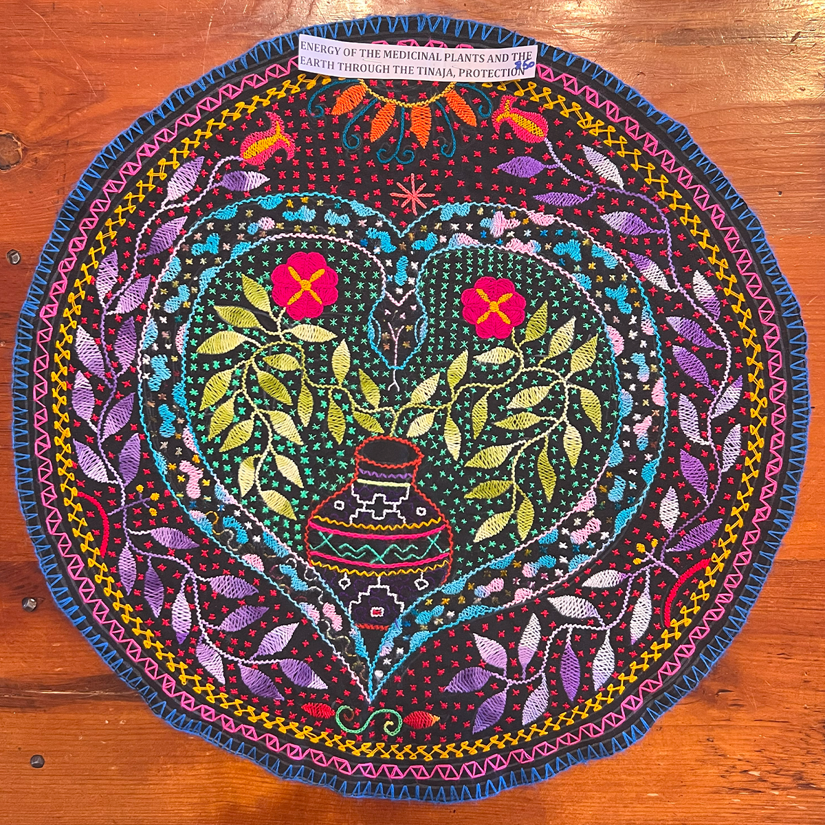 #850 Energy of all the medicinal plants and the power of the Earth with the Tinaja for protection and abundance. 21” diameter.