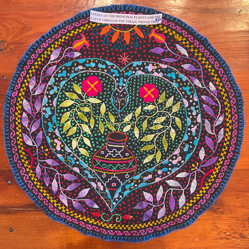 #850 Energy of all the medicinal plants and the power of the Earth with the Tinaja for protection and abundance. 21” diameter.