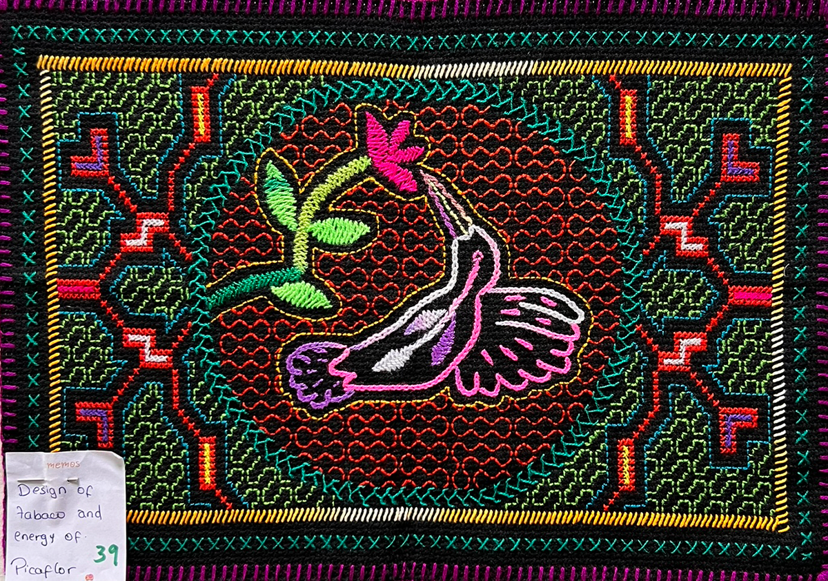 #39 Power of sacred tobacco and hummingbird for healing, energetic protection, and spiritual vision. 9” x 13”