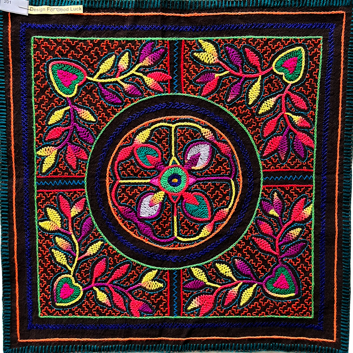 #201 Song for good luck in life 14”x14”