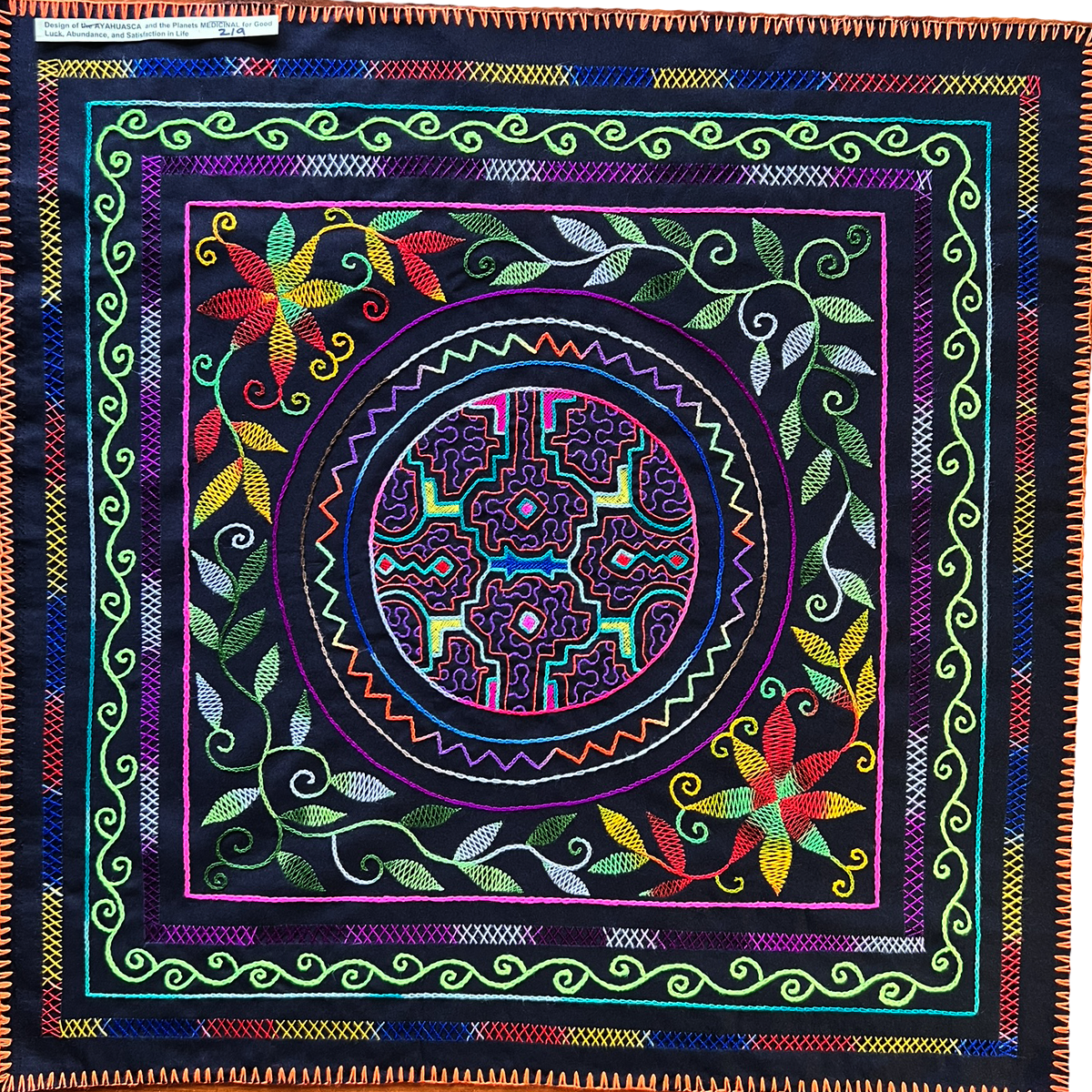 #219 Song of Ayahuasca and all the medicinal Plants for good luck, abundance and satisfaction in life 30“ x 30“
