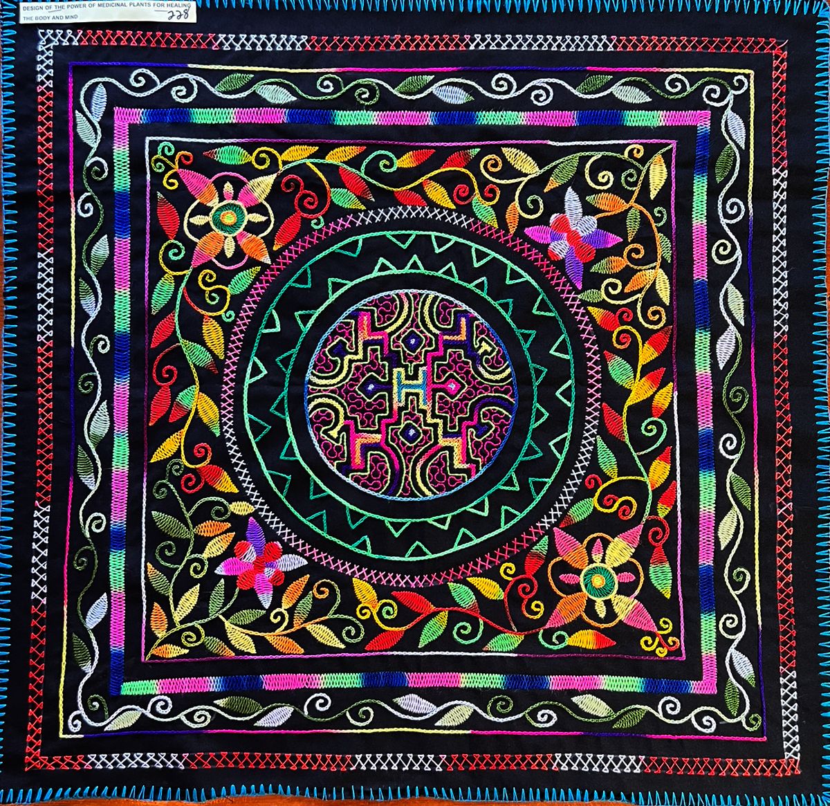 #228 Power of the medicinal Plants for healing the body and the mind. 29” x 29”.