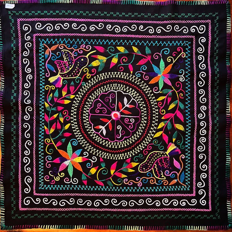 #231 Song of Hummingbird for spiritual development, all the Plants for protection and vision, including Ayahuasca, . 29” x 28”.