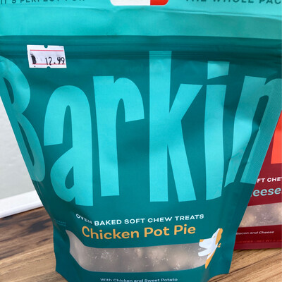 BARKIN Oven Baked Soft Chew Treats Chicken Pot Pie