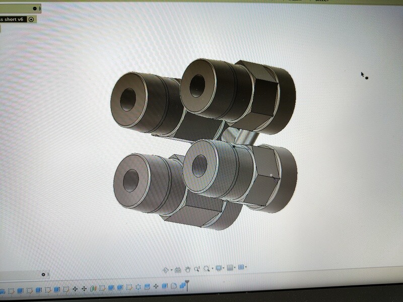 Losi XX upper shock bushing, set of 4 - 2 long, 2 short