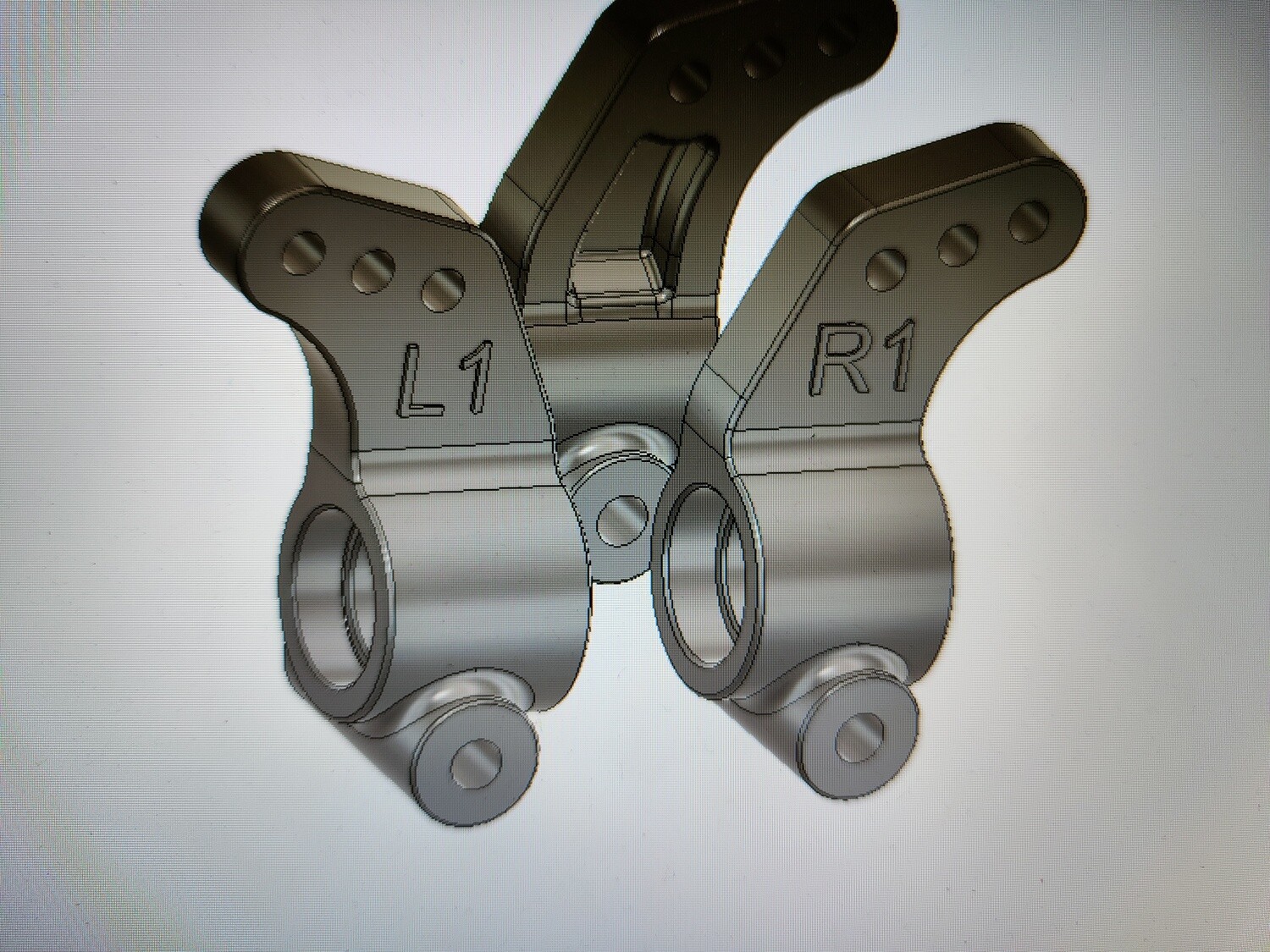 Losi XX CR 1° toe rear uprights, pair
