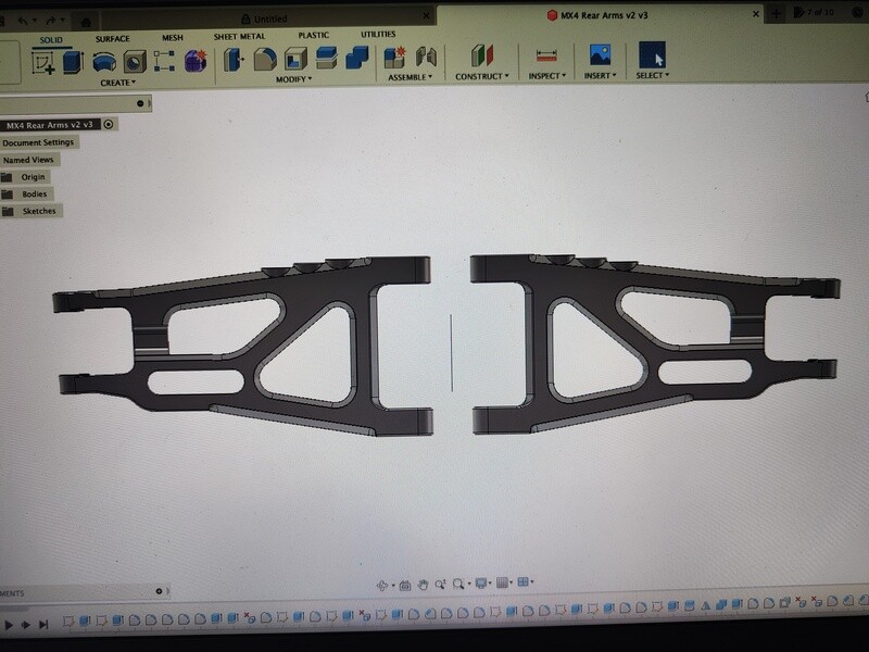 Yokomo MX4 rear arms, pair